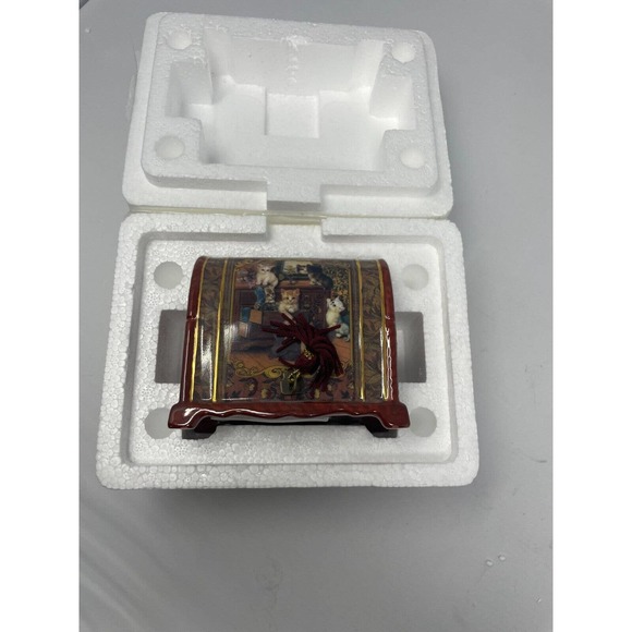 Ardleigh Elliot 2002 Porcelain Music Box Kitten Capers Cat Tales B4886 Authentic - Picture 2 of 7